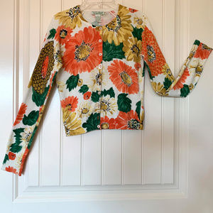 Lucky Brand Cardigan Vintage Floral Design Size XS